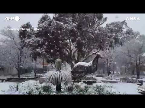 La neve ricopre l’Australia, imbiancato il campus dell’Universita’ del New England