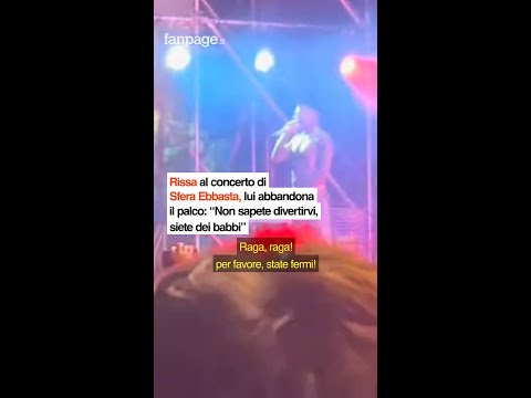 Sfera Ebbasta  abbandona il palco per una rissa durante il suo concerto