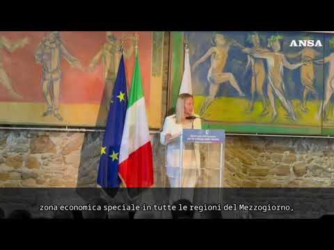 Meloni: “Oggi in Cdm allarghiamo la Zes a Umbria e Marche”