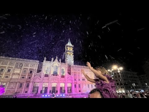 Neve a Roma: il «miracolo» a Santa Maria Maggiore