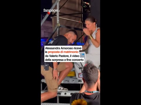 Alessandra Amoroso riceve la proposta di matrimonio da Valerio Pastore, la sorpresa a fine concerto