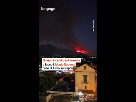 Grosso incendio sul Vesuvio, a fuoco il Monte Somma: nube di fumo su Napoli