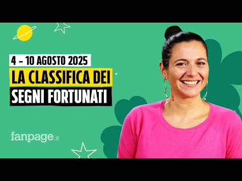 Oroscopo, la classifica dei segni più fortunati della settimana dal 4 al 10 agosto 2025