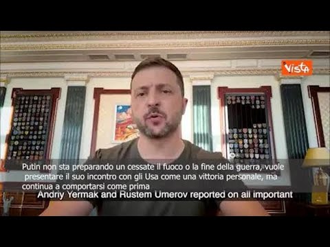 Zelensky: Putin non sta preparando pace, presenterà incontro con Usa come vittoria personale