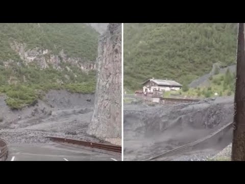 Violento temporale su Livigno a Ferragosto, acqua e fango invadono le strade: smottamenti e disagi
