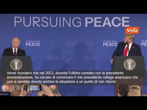 Putin ad Anchorage: Se Trump fosse stato Presidente Usa nel 2022 non ci sarebbe stata guerra
