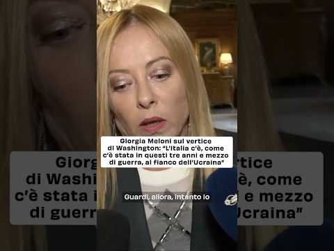 Le parole della presidente del Consiglio Meloni, prima del vertice a Washington