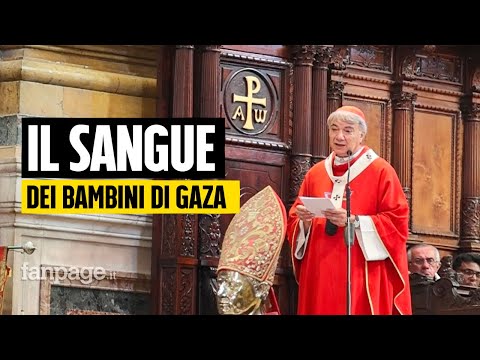 Miracolo di San Gennaro, Don Mimmo Battaglia: “Questo è il sangue dei bambini di Gaza”