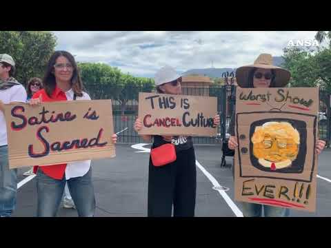 Hollywood, lavoratori dello spettacolo contro la sospensione del Jimmy Kimmel live!
