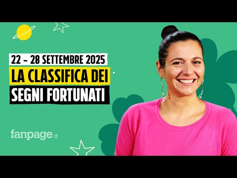 Oroscopo, la classifica dei segni più fortunati della settimana dall’22 al 28 settembre 2025