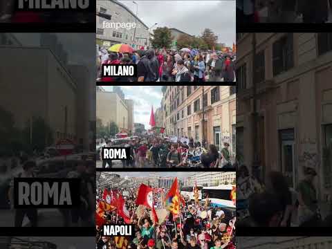 Sciopero per Gaza in tutta Italia: le piazze di Milano, Roma e Napoli