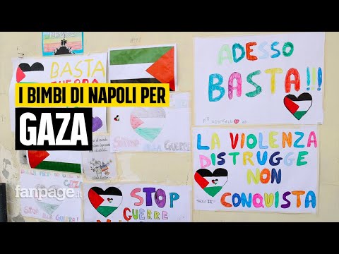 Bimbi a Napoli scioperano per Gaza: “Ai nostri figli abbiamo detto che bisogna dare un messaggio”