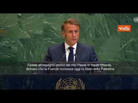 Macron all’assemblea Onu: “La Francia riconosce lo Stato della Palestina”