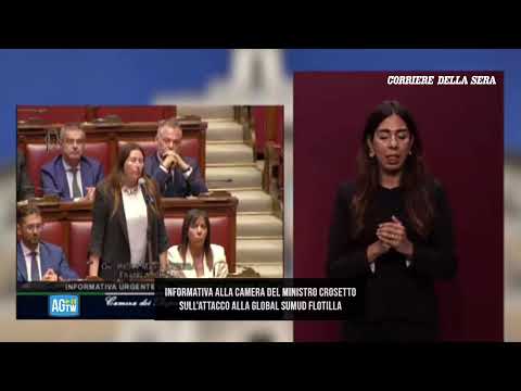 Crosetto alla Camera sulla Flotilla