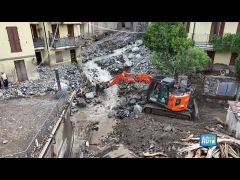 Maltempo, allagata la zona di Blevio nel Comasco a rischio frana