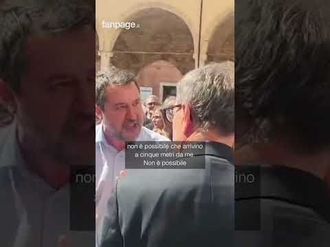 Salvini contestato ad Ascoli per il sostegno a Israele perde la pazienza