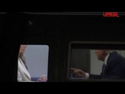 La discussione animata tra Donald e Melania Trump a bordo del Marine One
