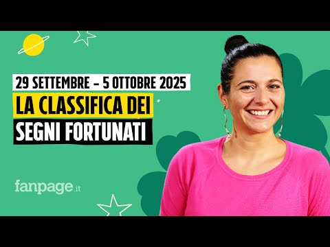 Oroscopo, la classifica dei segni più fortunati della settimana dal 29 settembre al 5 ottobre 2025