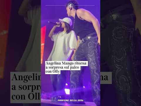 Angelina Mango ritorna a sorpresa sul palco con Olly #shorts #news