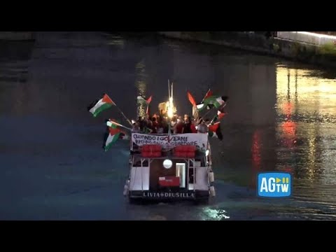 Global Sumud Flotilla per gli aiuti a Gaza, a Roma la solidarietà viaggia in battello