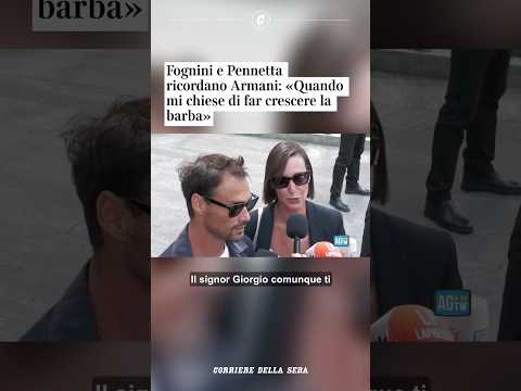 Fognini e Pennetta ricordano Armani: «Quando mi chiese di far crescere la barba» #shorts #news
