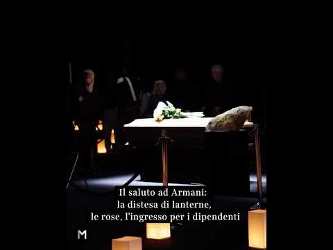 Il saluto ad Armani: la distesa di lanterne, le rose, l’ingresso per i dipendenti #shorts #news