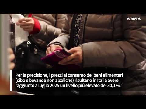 Boom dei prezzi degli alimentari: secondo l’ISTAT saliti del 30% dal 2019