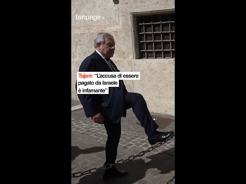 Tajani: “Accusa di essere pagato da Israele e’ infamante”, il Ministro: “Mi auguro che Conte prenda