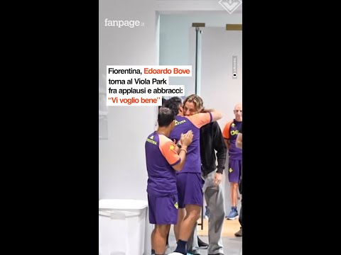 Fiorentina, Edoardo Bove torna al Viola Park fra applausi e abbracci