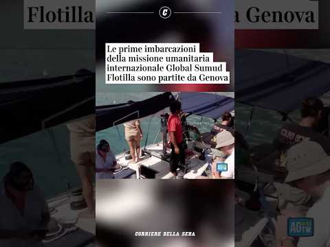 Le prime imbarcazioni della missione umanitaria Global Sumud Flotilla sono partite da Genova #gaza