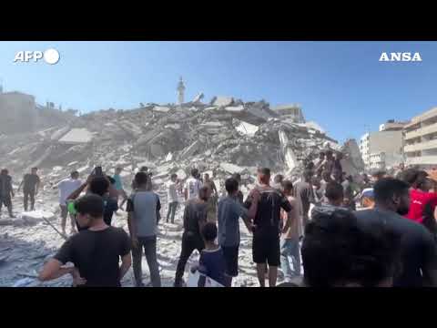 Gaza City, abbattuta anche la torre al-Jafari