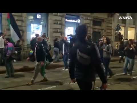 Flotilla, il corteo spontaneo si riversa nel centro di Milano