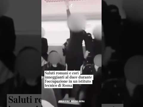 Saluti romani e cori inneggianti al duce durante l’occupazione di un istituto tecnico di Roma