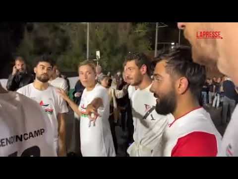 Italia-Israele, attori e cantanti nella ‘contro partita’ a sostegno della Palestina a Roma