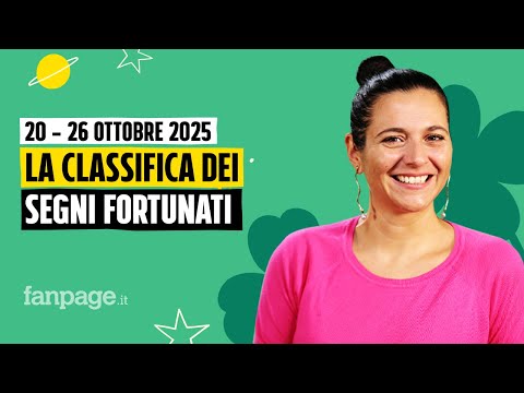 Oroscopo, la classifica dei segni più fortunati della settimana dal 20 al 26 ottobre 2025