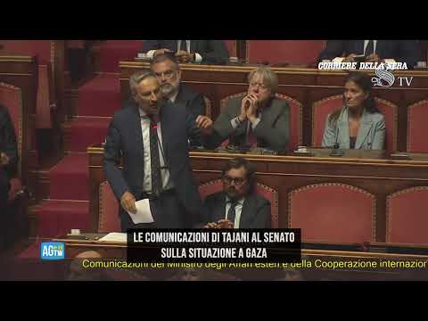 Gaza, le comunicazioni di Tajani al Senato