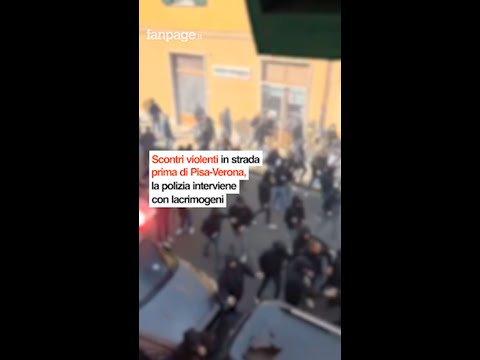 Scontri in strada prima di Pisa-Verona, la polizia interviene con lacrimogeni
