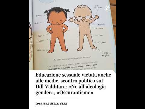 Educazione sessuale vietata alle medie, scontro politico su ddl Valditara #shorts #news