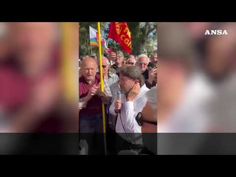 Roma, Ranucci parla alla manifestazione in sua solidarieta’