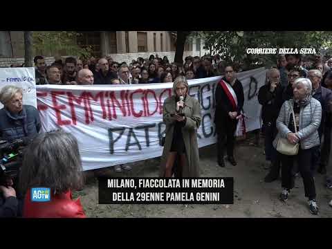 Fiaccolata per Pamela Genini a Milano