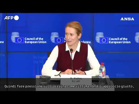 Ue, Kallas: “Fare pressione sull’Ucraina non e’ l’approccio giusto per porre fine alla guerra”