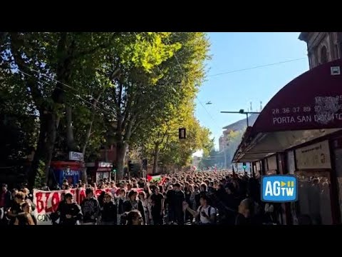 A Bologna migliaia di studenti in strada per la Flotilla e la Palestina