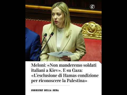Meloni: «Non manderemo soldati italiani a Kiev» #shorts #news