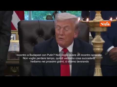 Trump: «L’incontro a Budapest con Putin? Non voglio perdere tempo, vediamo che succede»