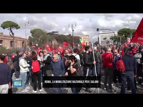 Roma, corteo per i salari