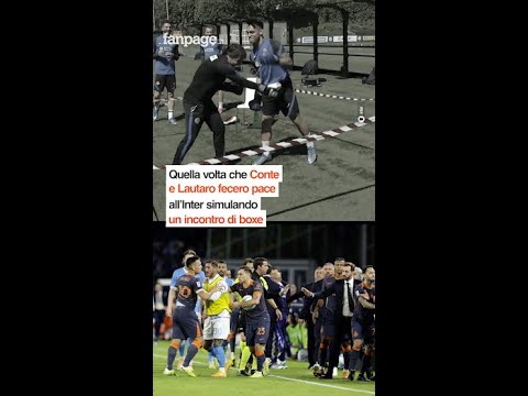 Quando Conte e Lautaro fecero pace all’Inter simulando un incontro di boxe