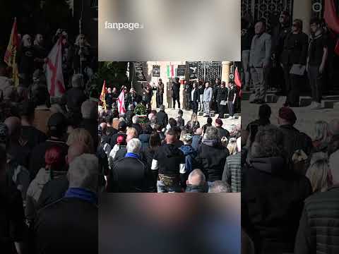 Saluti romani al raduno di Predappio, oltre mille nostalgici del fascismo ricordano la marcia su Rom