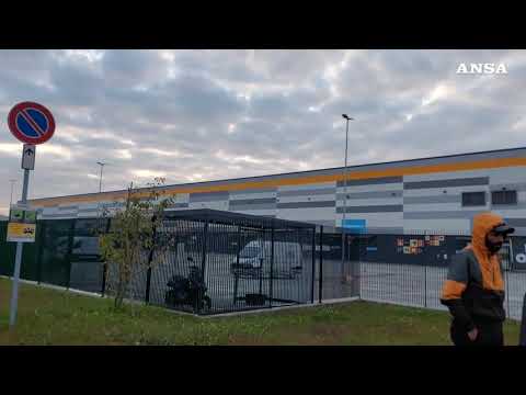 Manifestazione pro Palestina agli stabilimenti Amazon di Brandizzo