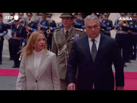 Italia-Ungheria, Meloni riceve Orban a Palazzo Chigi