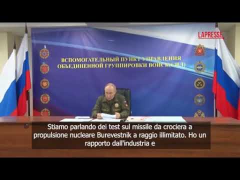 La Russia testa un nuovo missile a propulsione nucleare, Putin: «Non ne esiste al mondo uno analogo»